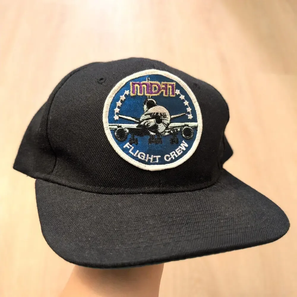 VTG MD-11 Flight Crew Airplane Pilot Snapback Hat McDonnel Douglas Boeing‎